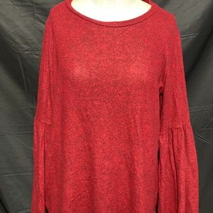 Gibson crew neck detailed bell sleeve sweater